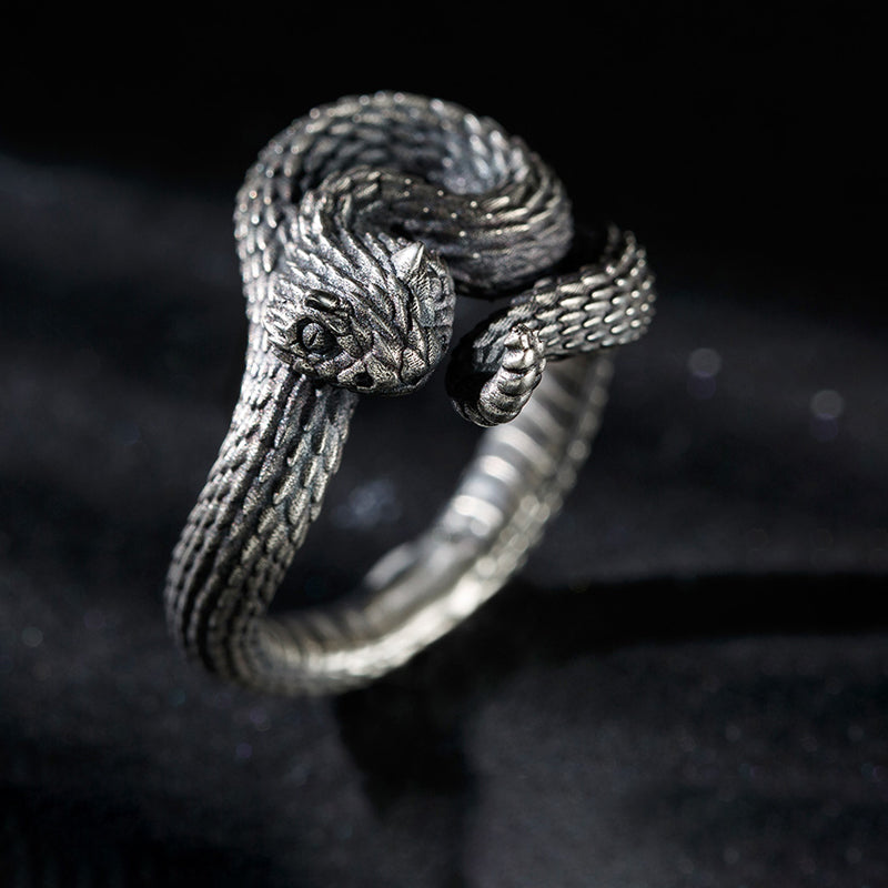 Viper Sterling Silver Ring